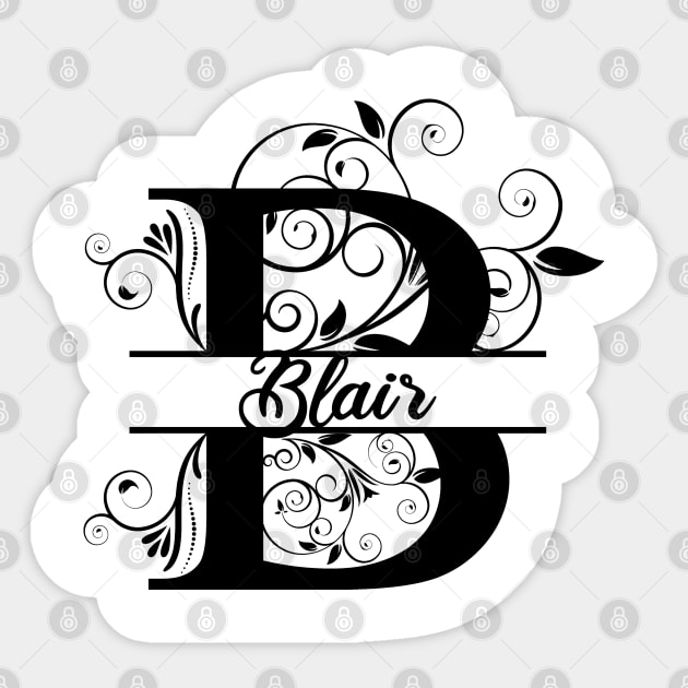 Personalized Name Monogram B - Blair Sticker by MysticMagpie